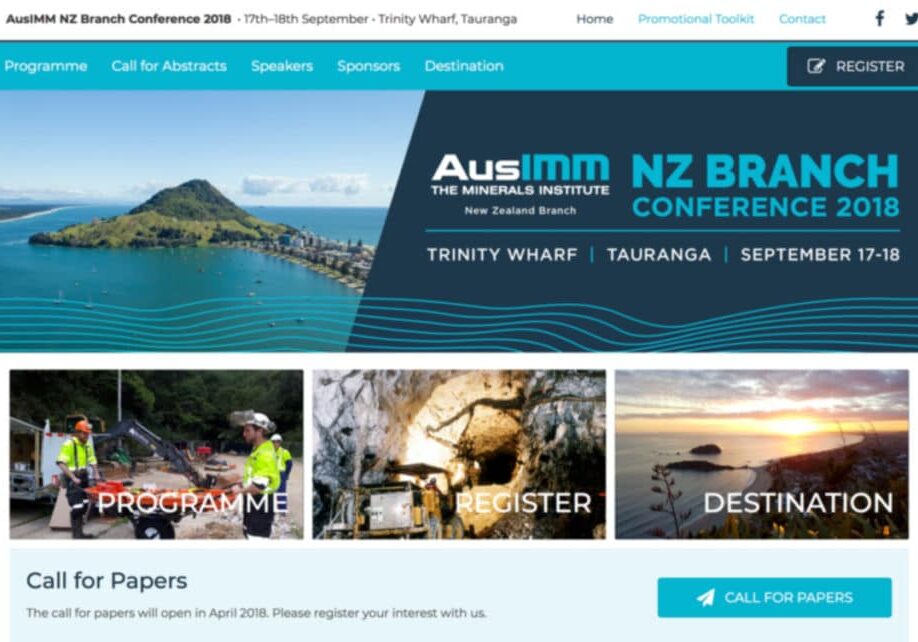 AusIMM2018 AusIMM conference website design