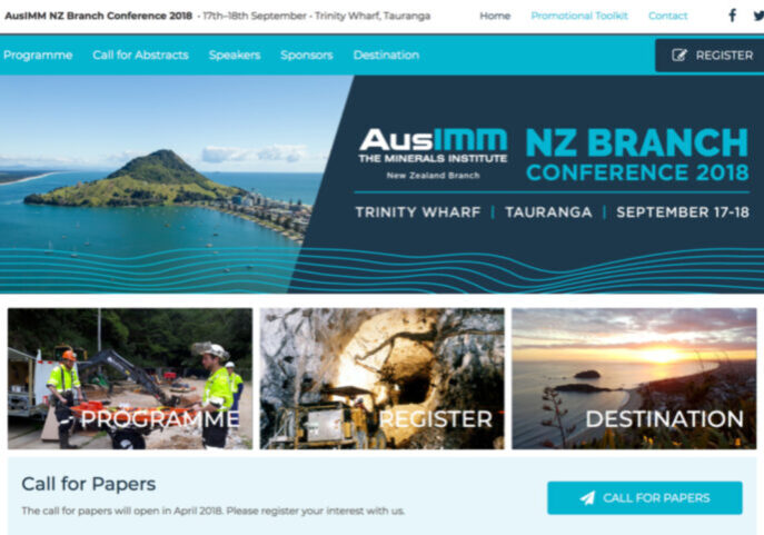 AusIMM2018 AusIMM conference website design