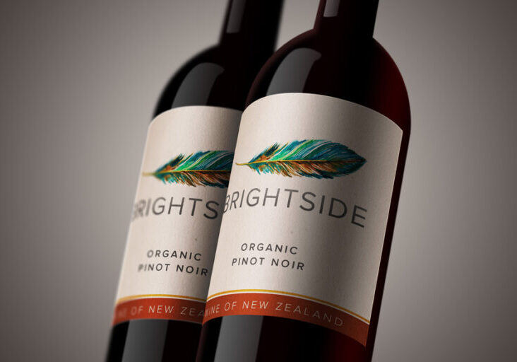 brightside Brightside wine label design