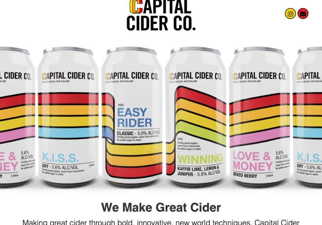 capitalcider1 Cider NZ web design