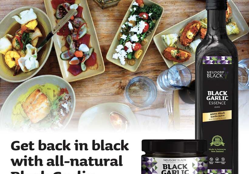 black garlic label design