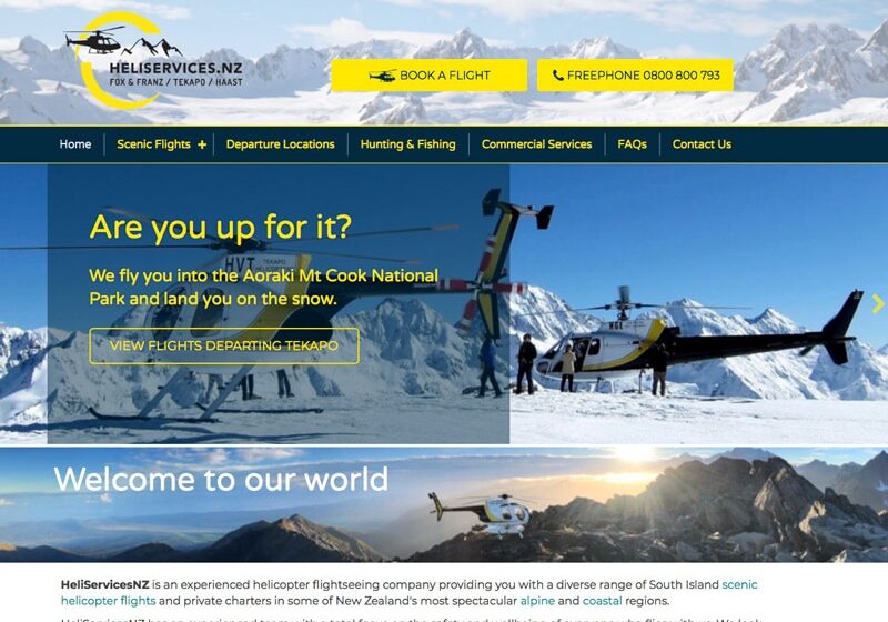 hsnz1 Heliservices West Coast website design