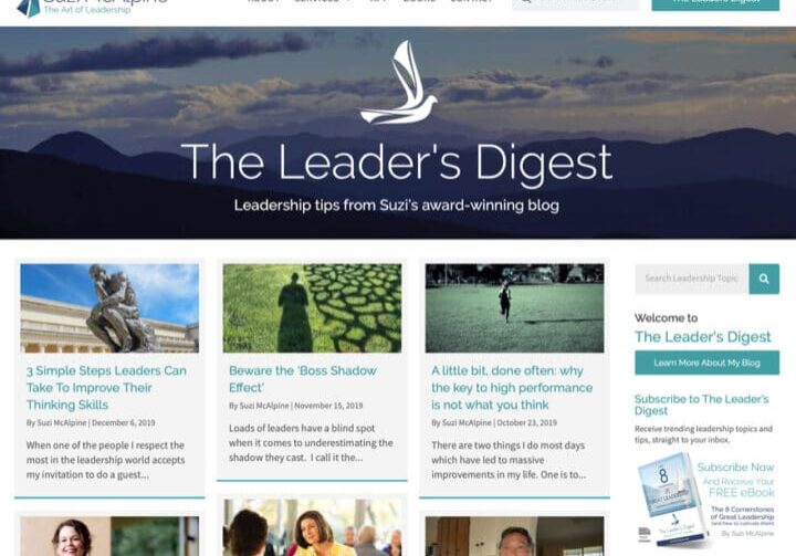 leadersdigest1 Suzi McApline website blog design