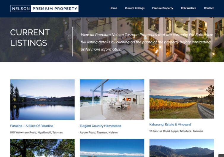 npp2 Bayleys Nelson wordpress website layout