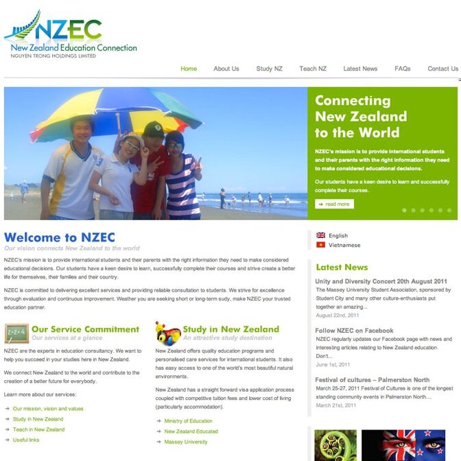 nzec English language NZ website sample