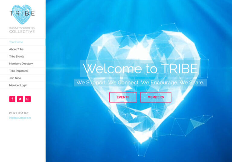 tribe1 Tribe womens collective wordpress website design
