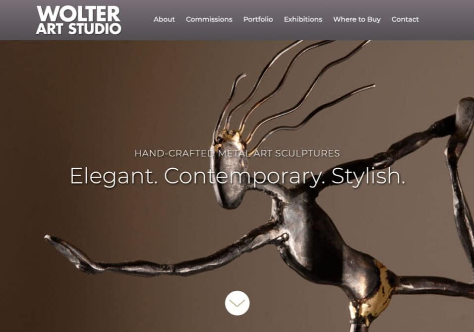 Wolter Art Studio portfolio website