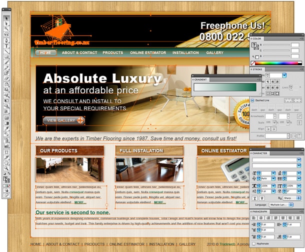 vector illustrator web design