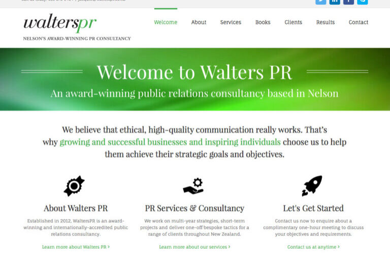 wpr1 Walters PR nelson wordpress website design