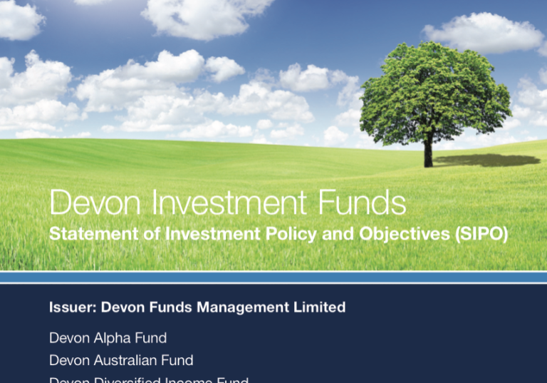investment prospectus design Devon Funds branding